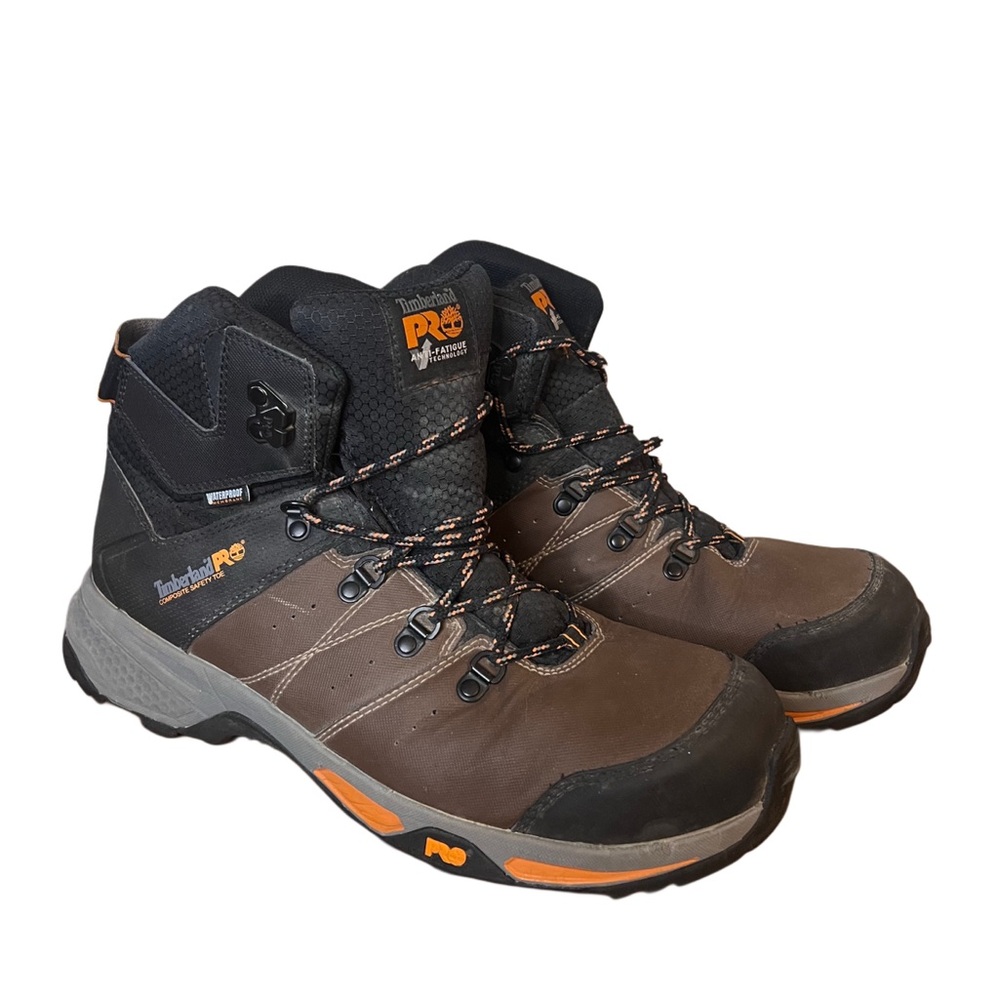 Timberland PRO Mens Switchback Composite Toe Waterproof Brown Work Boot Size 11